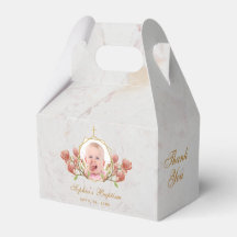 Foto de Batismo de Menina em Mármore Rosa com Magn