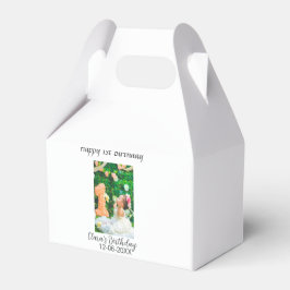 Caixinha De Lembrancinhas Foto de primeiro aniversario feliz simples e elega