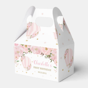 Caixinha De Lembrancinhas Foto Floral Cor-de-Rosa Blush Blush, Balão de Ar 