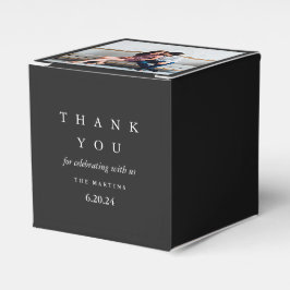 Caixinha De Lembrancinhas Foto personalizada personalizada de Black White do