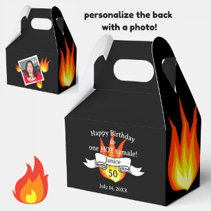 Caixinha De Lembrancinhas Foto personalizada "Tamale quente" de 50º aniversá