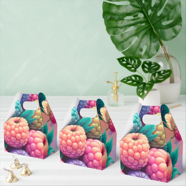 Caixinha De Lembrancinhas Framboesas coloridas (Múltiplo)