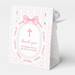 Caixinha De Lembrancinhas Frame Floral de Fita de Fita, cor-de-rosa, com est
