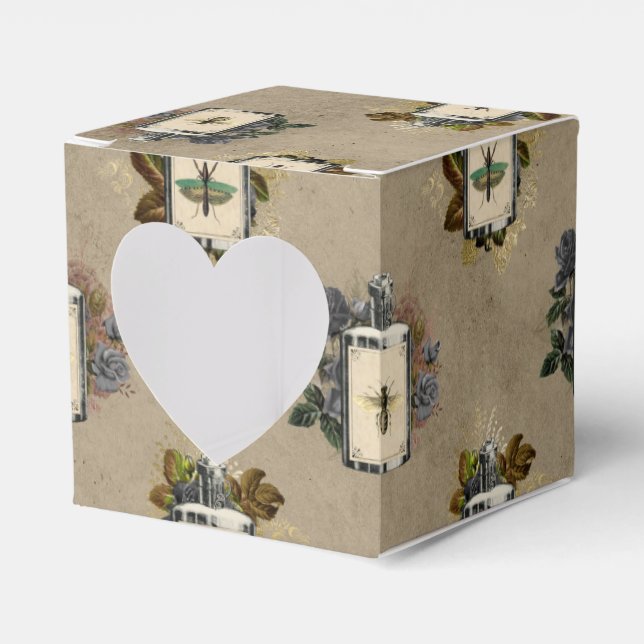 Caixinha De Lembrancinhas Frasco De Feiticeira Floral Antiquado E Gótico, Fa (Frente)