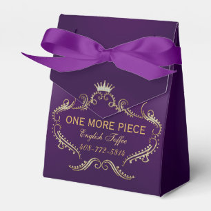 Caixinha De Lembrancinhas Fundo Dourado do roxo do quadro da coroa do brilho