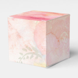 Caixinha De Lembrancinhas Fundo Floral Cor-de-Água Rosa