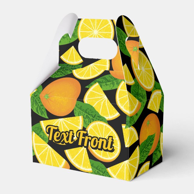 Caixinha De Lembrancinhas Fundo Laranja (Frente)