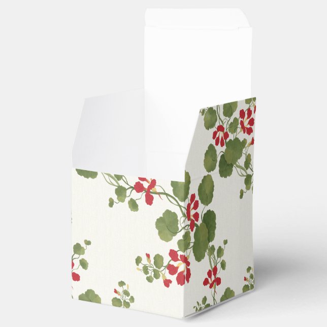 Caixinha De Lembrancinhas Fundo Red Nasturtium Cream (Aberto)