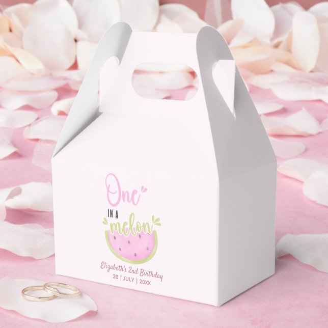 Caixinha De Lembrancinhas Funny Birthday watermelon Girl one in a melon (Casamento)