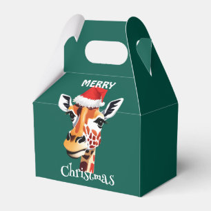 Caixinha De Lembrancinhas Funny Safari animais Giraffe Papais noeis Xmas