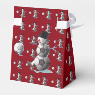 Caixinha De Lembrancinhas Futebol Ball Snowman Natal