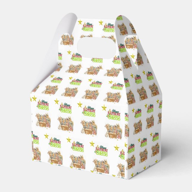 Caixinha De Lembrancinhas Gable Favor Box Natal (Frente)