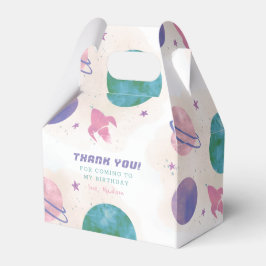 Caixinha De Lembrancinhas Galaxy Outter Space Girly Obrigado Aniversário