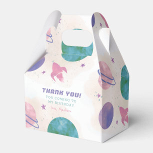 Caixinha De Lembrancinhas Galaxy Outter Space Girly Obrigado Aniversário