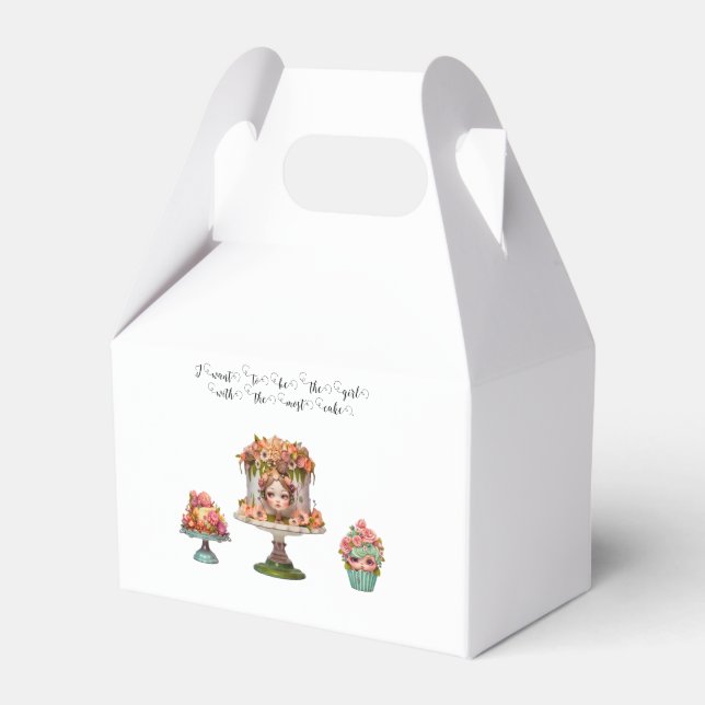 Caixinha De Lembrancinhas Garota com a citação mais cúbica (Frente)