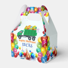 Caixinha De Lembrancinhas Garoto de balões de lixo do Dinossaur