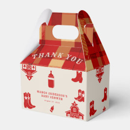 Caixinha De Lembrancinhas Garrafas e botas Chá de fraldas Vermelho Retroativ