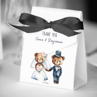 Gato bonito ursinho bridal casal obrigado de casam