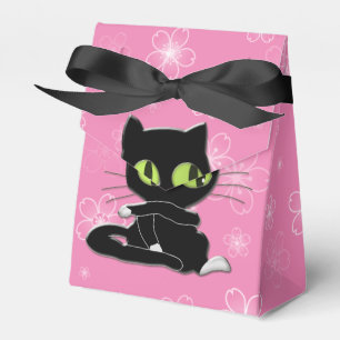 Caixinha De Lembrancinhas gato preto com meias brancas