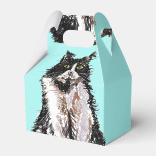 Caixinha De Lembrancinhas Gato Tuxedo Preto Branco Gatos Aniversário Turques