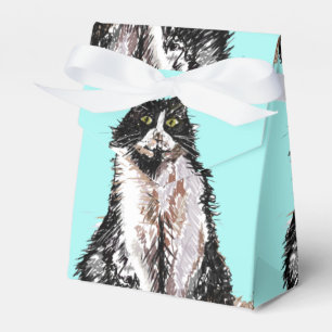 Caixinha De Lembrancinhas Gato Tuxedo Preto Branco Gatos Aniversário Turques