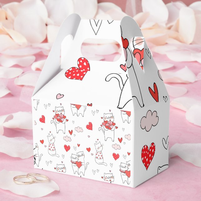 Caixinha De Lembrancinhas Gatos Cons (Casamento)