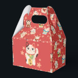 Caixinha De Lembrancinhas Gatos da Sorte Maneki Neko<br><div class="desc">Compartilhe alegria e boa sorte com essas caixas de favores japonesas Maneki Neko. Com um padrão de gato da sorte desenhado à mão,  são perfeitas para casamentos,  aniversários e celebrações festivas.</div>