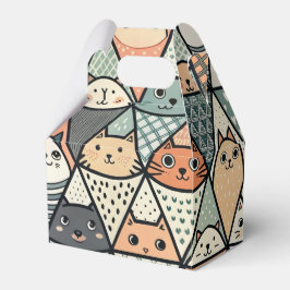 Caixinha De Lembrancinhas Gatos em Cones