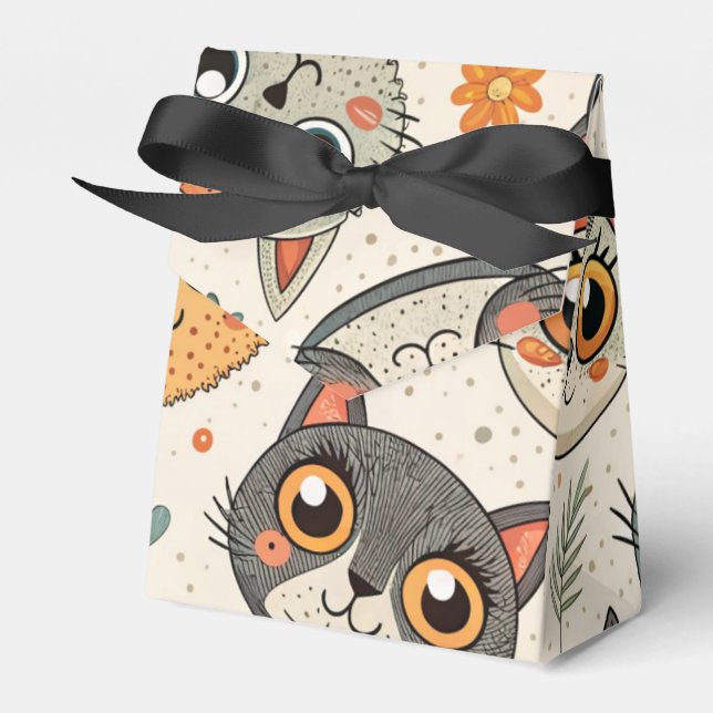 Caixinha De Lembrancinhas Gatos Fofos (Frente)