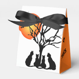 Caixinha De Lembrancinhas Gatos Pretos À Lua