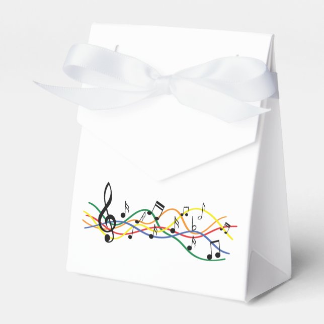 Caixinha De Lembrancinhas Gekleurde muziek balken. Liefde voor muziek. (Frente)