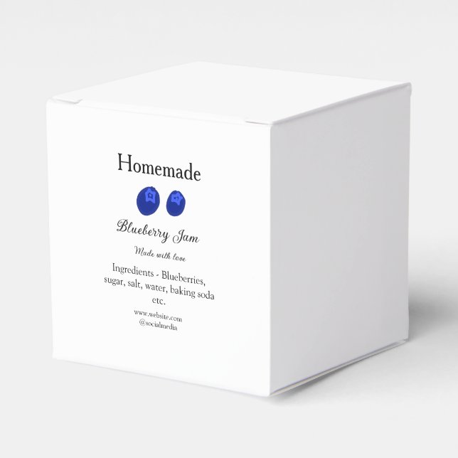 Caixinha De Lembrancinhas Geleia de mirtilo caseira feita com amor adicionar (Frente)