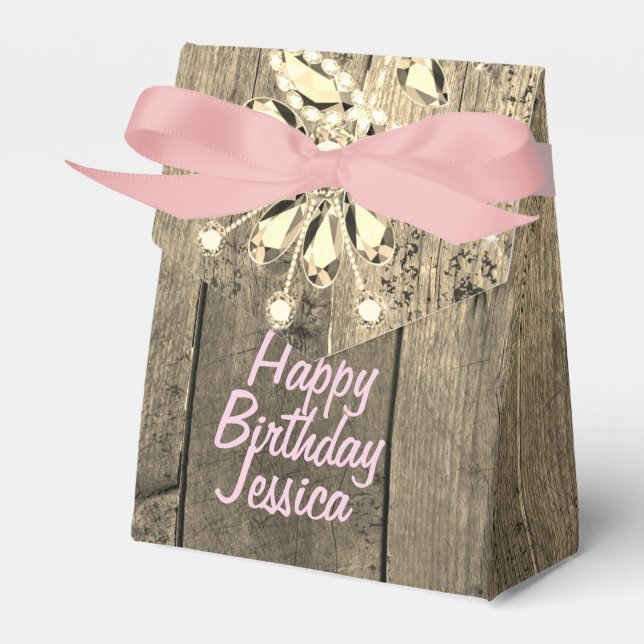 Caixinha De Lembrancinhas Gem Floral Dourada russa (Frente)