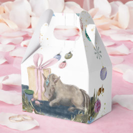 Caixinha De Lembrancinhas Geschenkschachtel mit Pferde Bild, Weihnachten