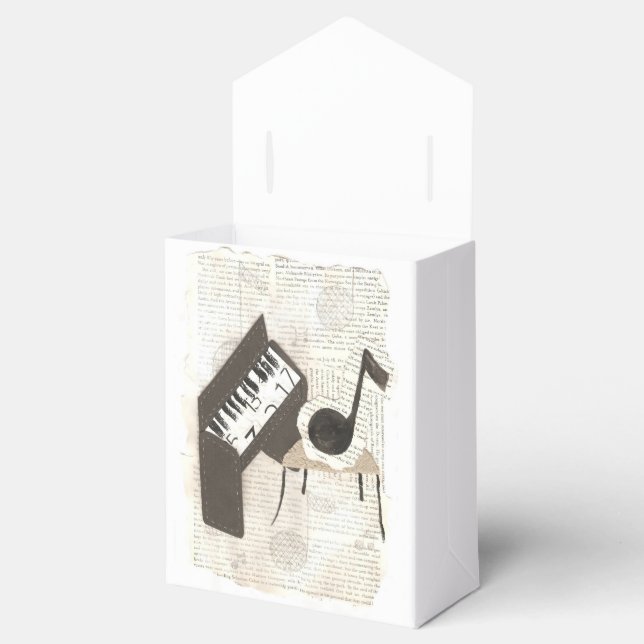 Caixinha De Lembrancinhas Giftbox de Notas Musicais (Aberto)