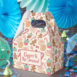 Caixinha De Lembrancinhas Gingerbread Candyland Christmas Pattern