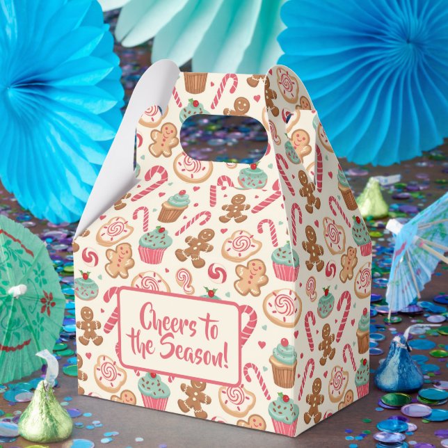 Caixinha De Lembrancinhas Gingerbread Candyland Christmas Pattern (Festa)
