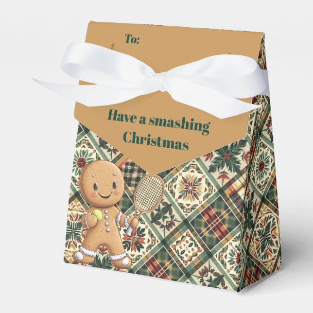 Caixinha De Lembrancinhas Gingerpão Tênis Grand Slam 🎾 🎄 texto personaliza (Frente)
