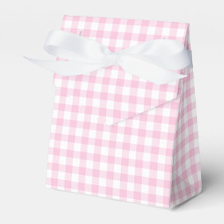 Caixinha De Lembrancinhas Gingham Clássico Rosa Claro