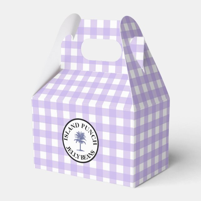 Caixinha De Lembrancinhas Gingham Island Punch Jelly Beans (Frente)