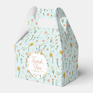 Caixinha De Lembrancinhas Girls Pink Wildflower Chá de fraldas