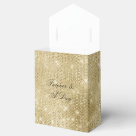 Caixinha De Lembrancinhas Glam Champagne Dourado Diamantes Glitzy