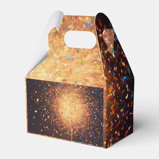 Caixinha De Lembrancinhas "Glittering Delight: Sparkle Favor Box (Frente)