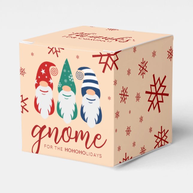 Caixinha De Lembrancinhas Gnomo de Natal do Holidays Snowflakes (Frente)