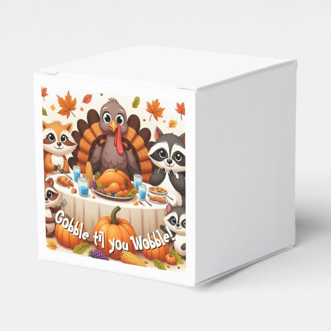 Caixinha De Lembrancinhas Gobble até nós Wobble (Frente)