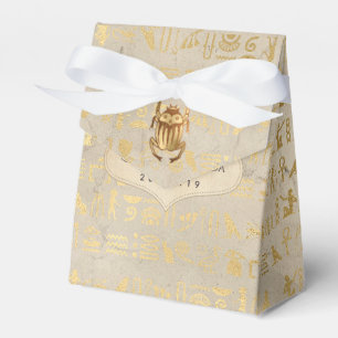 Caixinha De Lembrancinhas Gold Foil - Partido Temático Egípcio