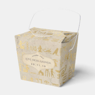 Caixinha De Lembrancinhas Gold Foil - Partido Temático Egípcio
