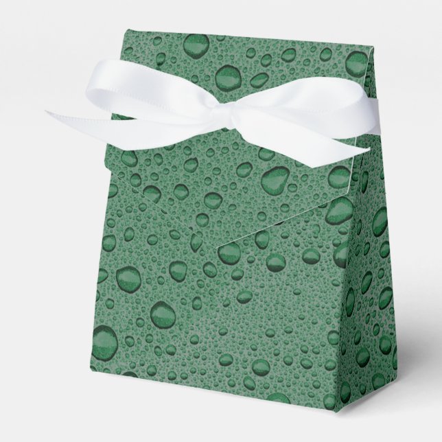 Caixinha De Lembrancinhas Gotas de água verde (Frente)