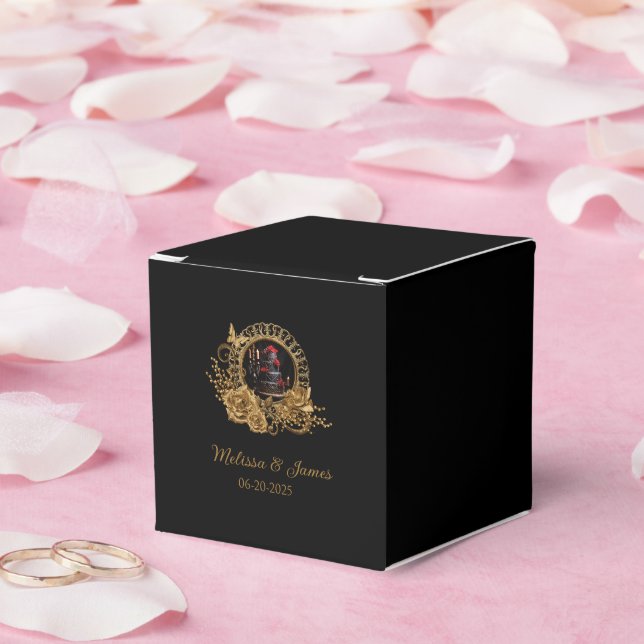 Caixinha De Lembrancinhas Gothic Romance Wedding (Casamento)