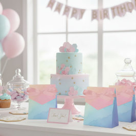 Caixinha De Lembrancinhas gradient party watercolor pink Personalized 